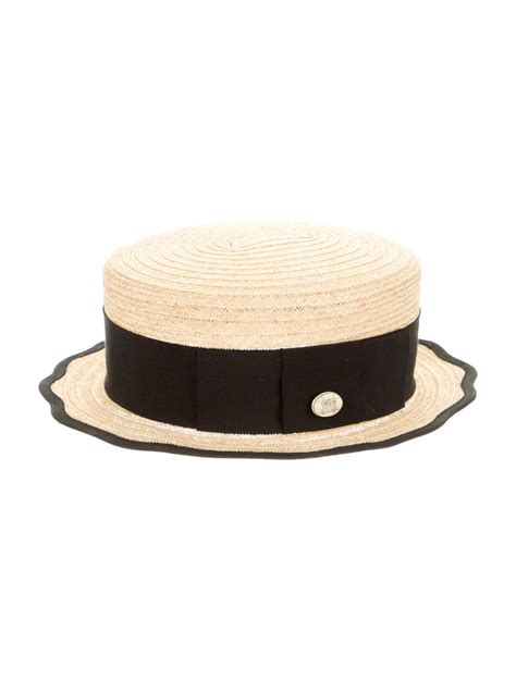 coco chanel boater hat|black Chanel top hat.